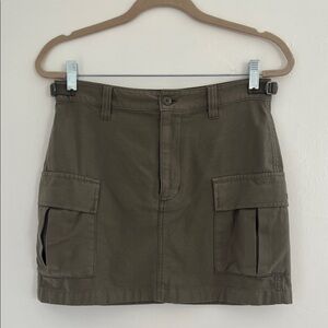 Aritzia Olive Cargo Mini Skirt